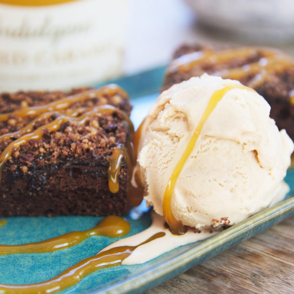 Chocolate Brownie and Salted Caramel ice cream