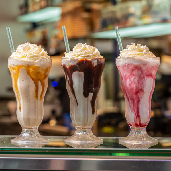 Honeycomb, Chocolate and Strawberry Milkshake