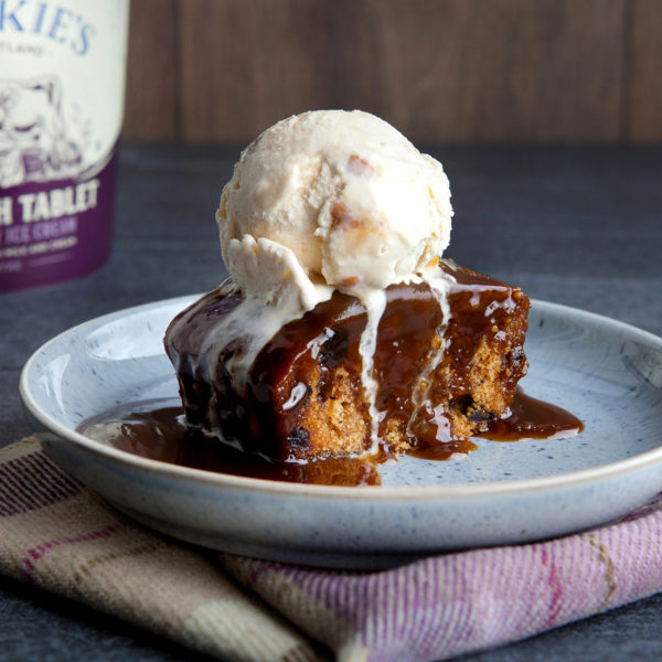 Sticky Toffee Pudding and Scottish Tablet ice cream