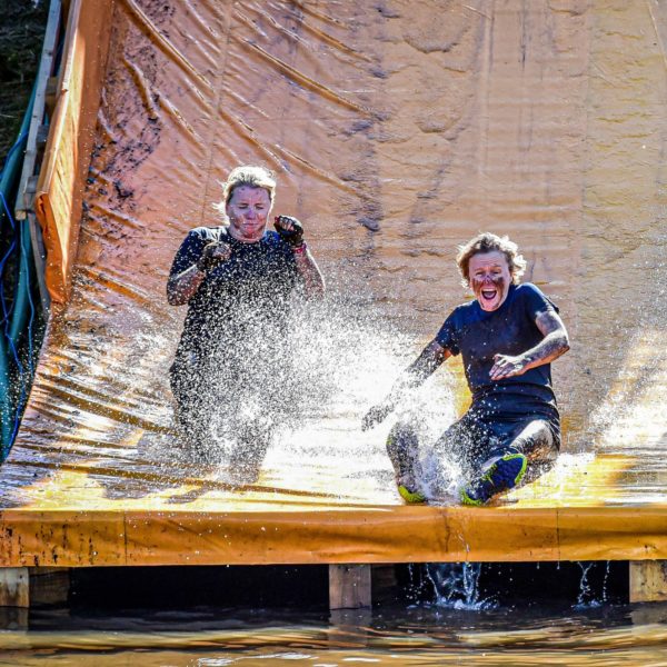 Yzanne and Pauline taking the plunge