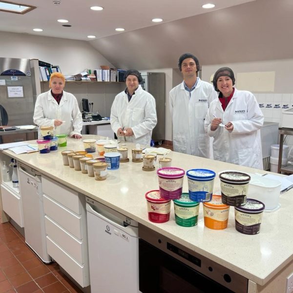 Taste testing the new flavours in the NPD kitchen and deciding on make up of range