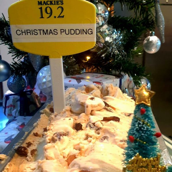Christmas Pudding ice cream available in the parlour.