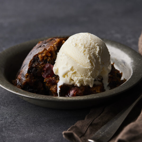 Christmas Pudding and Traditional ice cream